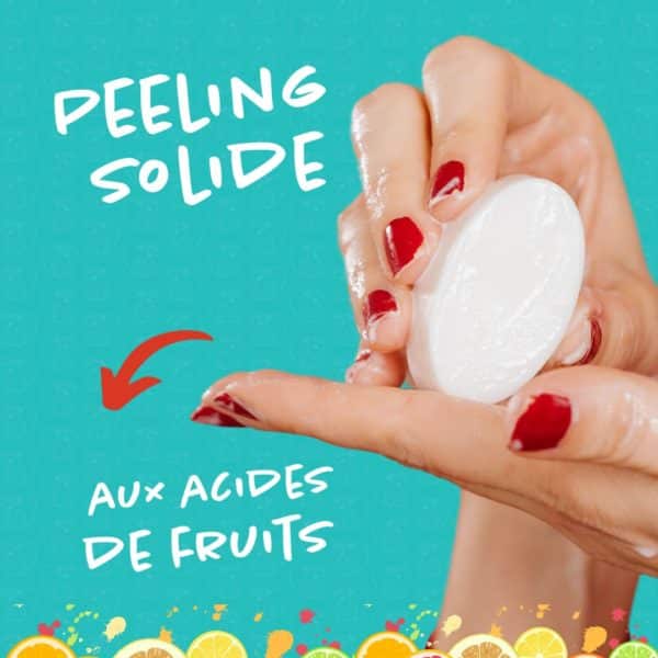 Peeling solide aux acides de fruits