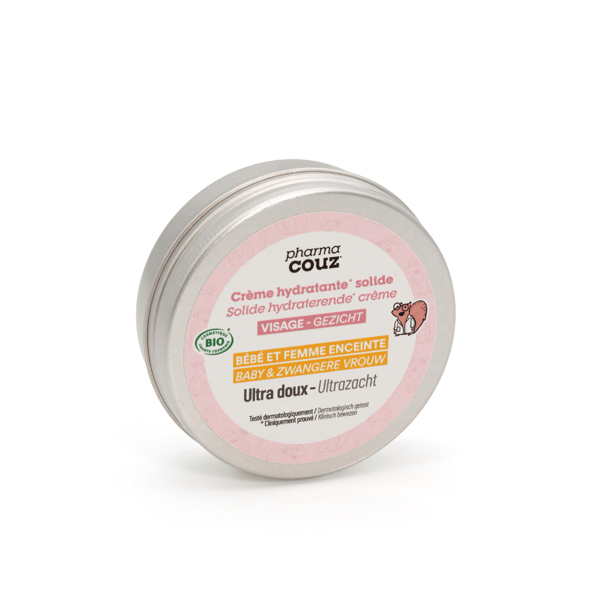 Crème hydratante solide bébé et femme enceinte au calendula